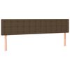 vidaXL T&ecirc;te de lit &agrave; LED Marron Fonc&eacute; 160x5x78/88 cm Tissu