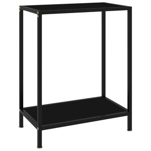 vidaXL Table console Noir 60x35x75 cm Verre trempé