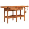 vidaXL &Eacute;tabli avec tiroirs et &eacute;taux 162x62x83 cm Bois massif d'acacia