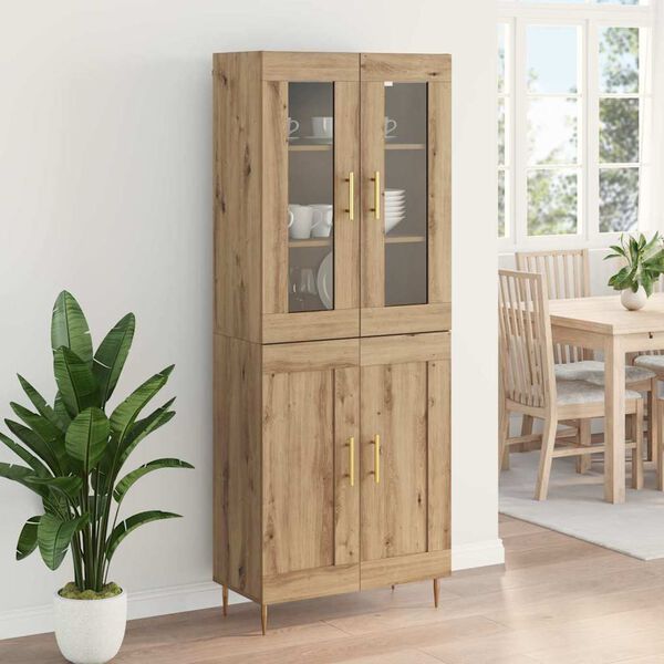 vidaXL Haut Armoire 2 pcs Ch&ecirc;ne artisanal Bois d'ing&eacute;nierie