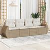vidaXL Salon de jardin avec coussins 4 pcs beige r&eacute;sine tress&eacute;e