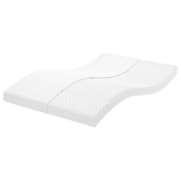 vidaXL Matelas en mousse blanc 140x190 cm 7 zones dureté 20 ILD