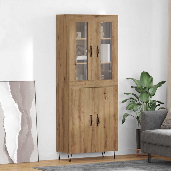 vidaXL Haut Armoire Ch&ecirc;ne artisanal 69,5 x 34 x 180 cm
