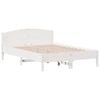 vidaXL Cadre de lit sans matelas blanc 140x200 cm bois de pin massif
