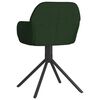 vidaXL Chaises pivotantes à manger lot de 2 Vert foncé Velours