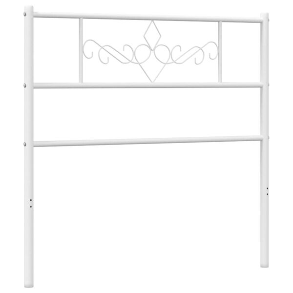 vidaXL T&ecirc;te de lit de remplacement m&eacute;tal blanc 100 cm