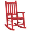 vidaXL Chaises &agrave; bascule enfants lot de 2 rouge bois peuplier massif