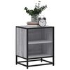 vidaXL Tables de chevet 2 pcs sonoma gris bois d'ingénierie et métal