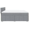 vidaXL Sommier &agrave; lattes de lit avec matelas Gris clair 180x200cm Tissu