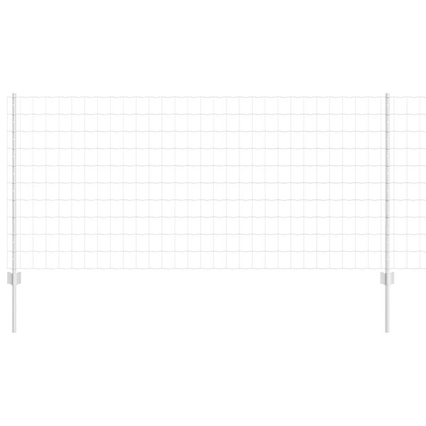 vidaXL Clôture avec poteau Argenté 1 x 10 m Acier