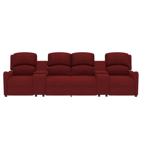 vidaXL Fauteuil de massage inclinable 4 places porte-gobelets bordeaux