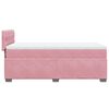 vidaXL Sommier &agrave; lattes de lit avec matelas Rose 100x200 cm Velours