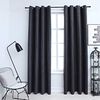 vidaXL Rideaux occultants avec anneaux Métal 2pcs Anthracite 140x225cm