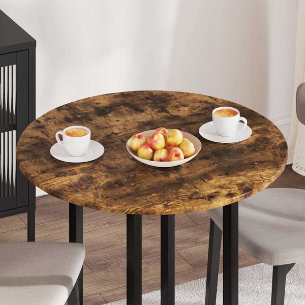 vidaXL Plateau de table Ch&ecirc;ne fum&eacute; 80 x 80 x 1,5 cm Bois d'ing&eacute;nierie
