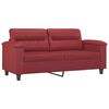 vidaXL Ensemble de canapés 2 pcs et coussins Rouge bordeaux Similicuir