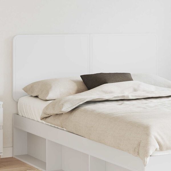 vidaXL T&ecirc;te de lit Blanc 150 cm Bois d'ing&eacute;nierie