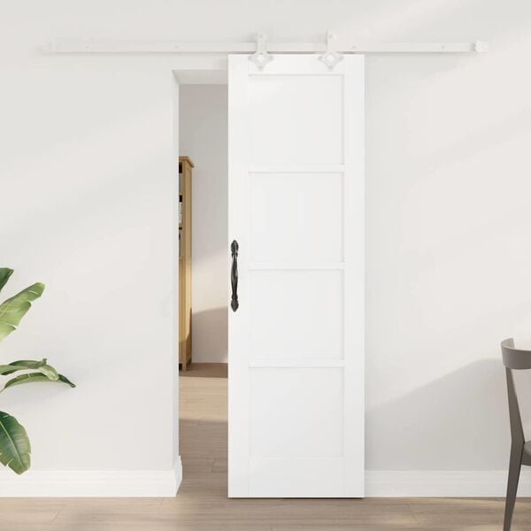 vidaXL Porte coulissante Blanc 61 x 198,5 cm Pin massif