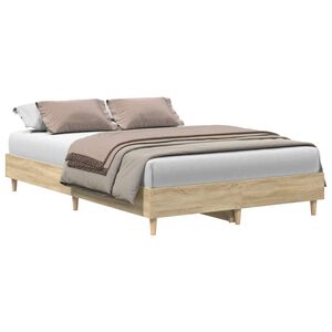 vidaXL Cadre de lit sans matelas ch&ecirc;ne sonoma 120x200 cm