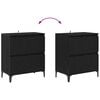 vidaXL Buffets 3 pcs Ch&ecirc;ne noir 60 x 35 x 70 cm Bois d'ing&eacute;nierie