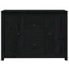 vidaXL Buffet Noir 100x35x74 cm Bois massif de pin