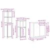 vidaXL Ensemble de mobilier de salle de bain avec étagère 5 pcs