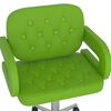 vidaXL Chaise pivotante de salle &agrave; manger Vert Similicuir