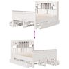 vidaXL Lit bibliothèque sans matelas blanc 135x190 cm bois pin massif