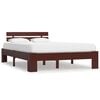 vidaXL Cadre de lit sans matelas marron fonc&eacute; pin massif 120x200 cm