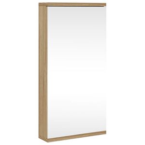 vidaXL Armoire de bain &agrave; miroir d'angle ch&ecirc;ne 30x24x60 cm