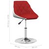 vidaXL Tabouret de bar Rouge bordeaux et blanc Similicuir