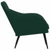 vidaXL Fauteuil Vert fonc&eacute; 63x76x80 cm Velours