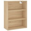 vidaXL Buffet haut Ch&ecirc;ne sonoma 69,5x34x180 cm Bois d'ing&eacute;nierie