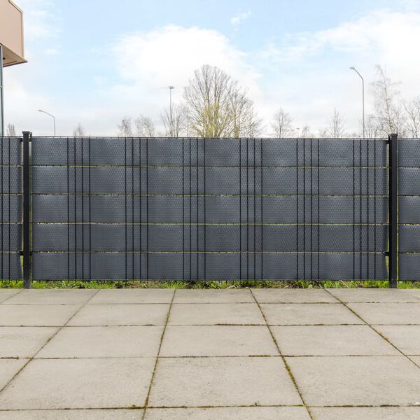 vidaXL Paravents de balcon 5 pcs anthracite 255x19 cm r&eacute;sine tress&eacute;e