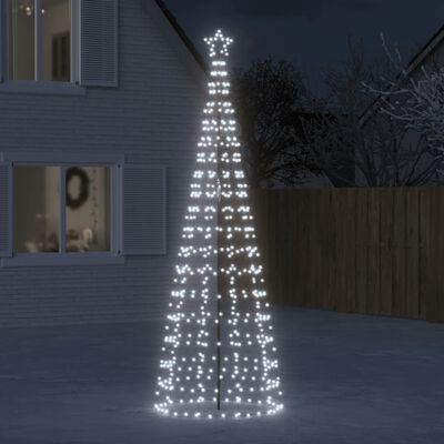 vidaXL Arbre de Noël lumineux avec pointes 570 LED blanc froid 300 cm