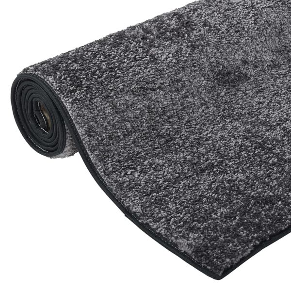 vidaXL Tapis &agrave; poils souples antid&eacute;rapant 67x180 cm Gris