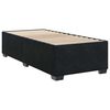 vidaXL Sommier &agrave; lattes de lit avec matelas noir 90x190 cm simple velours