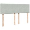 vidaXL Sommier &agrave; lattes de lit et matelas Gris clair 160x200cm Velours