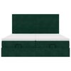 vidaXL Cadre de lit ottoman avec matelas vert fonc&eacute; 200x200 cm velours