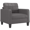vidaXL Fauteuil Gris 60 cm Similicuir