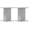 vidaXL Supports de haut-parleurs 2 pcs gris b&eacute;ton bois d'ing&eacute;nierie
