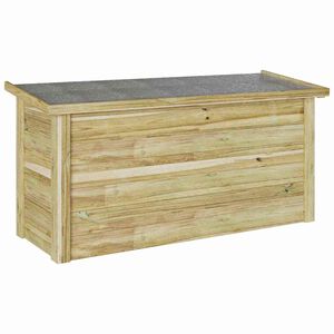vidaXL Bo&icirc;te de rangement Naturel 119 x 44,5 x 58 cm Pin&egrave;de impr&eacute;gn&eacute;e