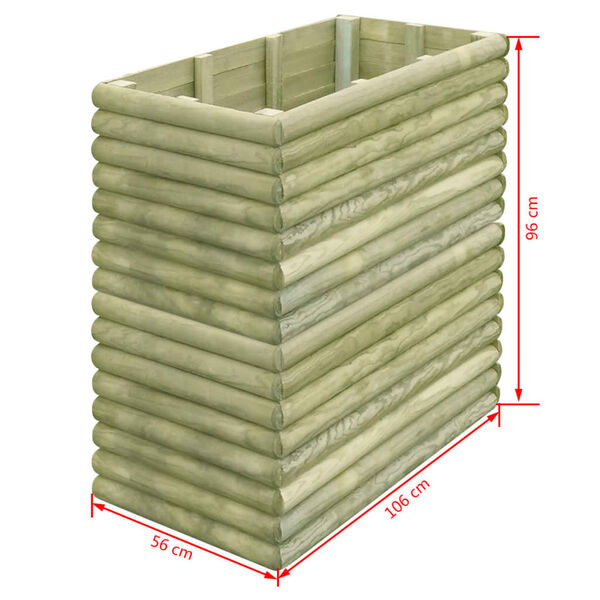 vidaXL Lit surélevé de jardin 106x56x96 cm Bois de pin imprégné