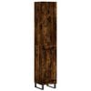 vidaXL Buffet haut Chêne fumé 34,5x34x180 cm Bois d'ingénierie