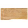 vidaXL Dessus de table 80x40x3,8 cm bord vivant bois massif manguier