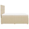 vidaXL Sommier &agrave; lattes de lit avec matelas Cr&egrave;me 160x200 cm Tissu