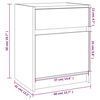 vidaXL Table de chevet Blanc 40x31x50 cm Bois de pin massif