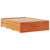 vidaXL Lit biblioth&egrave;que sans matelas cire marron 140x200 cm pin massif