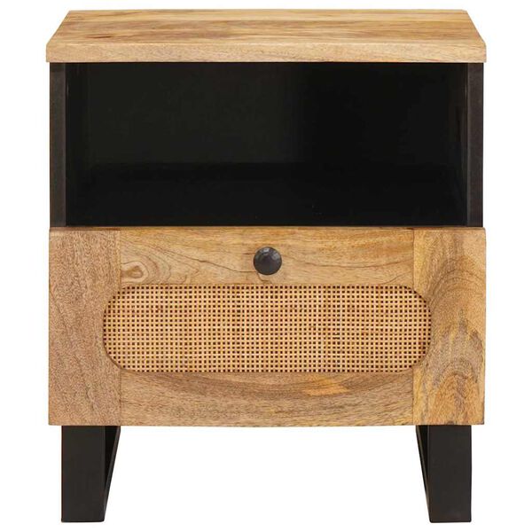 vidaXL Cabinet de chevet Naturel 40 x 33 x 46 cm Bois de mangue massif