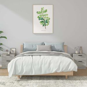 vidaXL Tables de chevet 2 pcs Sonoma gris Bois d'ing&eacute;nierie