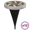 vidaXL Lampes solaires de sol et piquets de sol ext&eacute;rieur 12 pcs